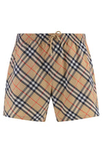 Beige Printed swim shorts 1