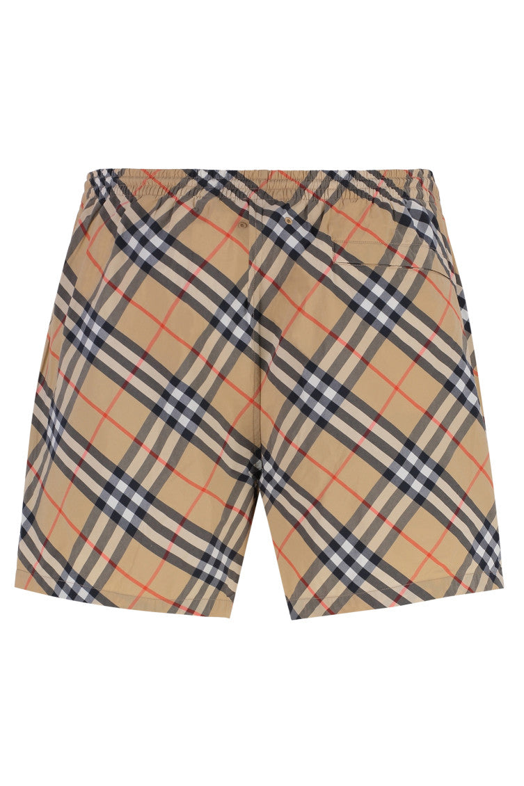 Beige Printed swim shorts 2