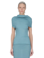 Blue Draped Detailing T-Shirt 1
