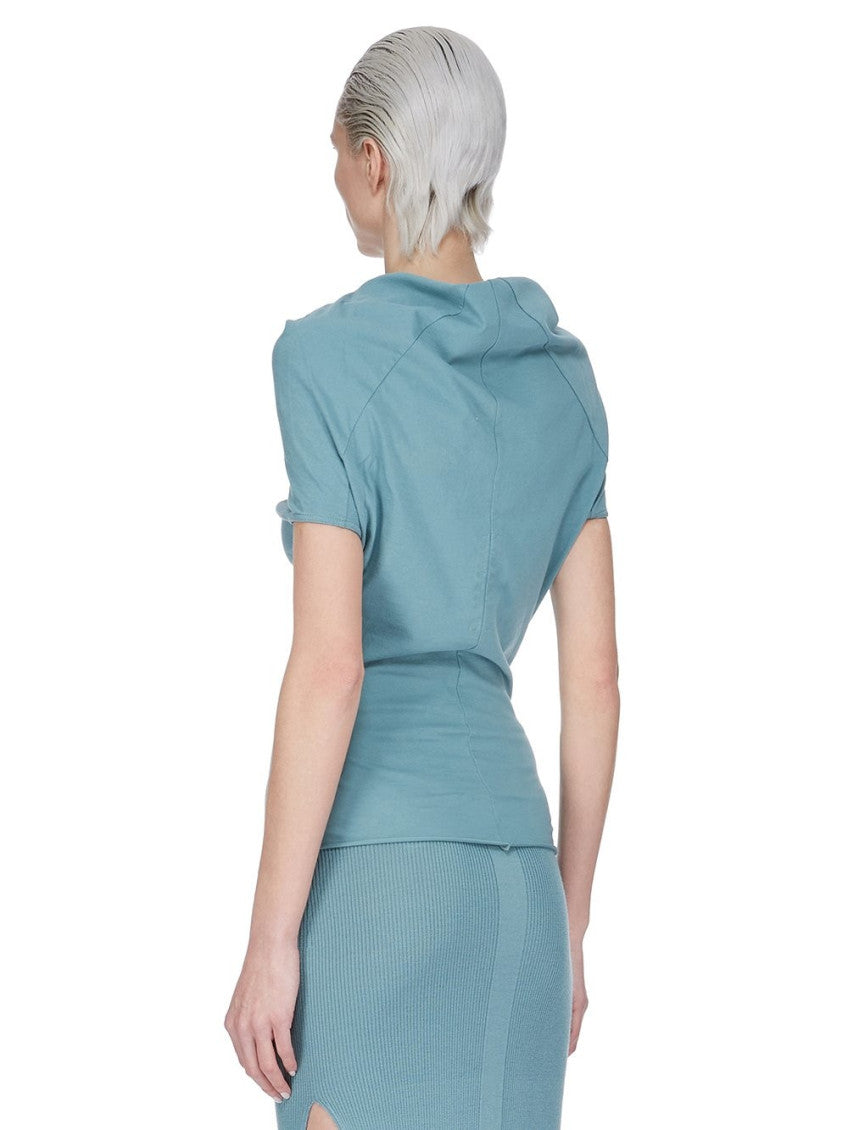 Blue Draped Detailing T-Shirt 2