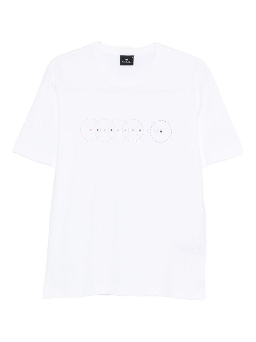 White Graphic Crew Neck T-Shirt 1