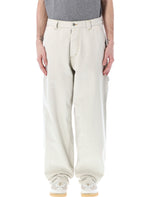 Off White Solid Jeans 1