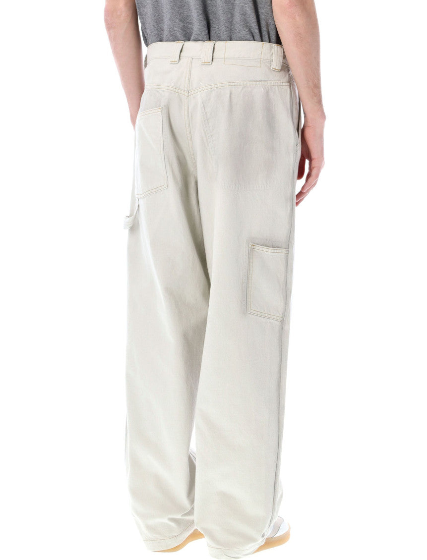Off White Solid Jeans 3