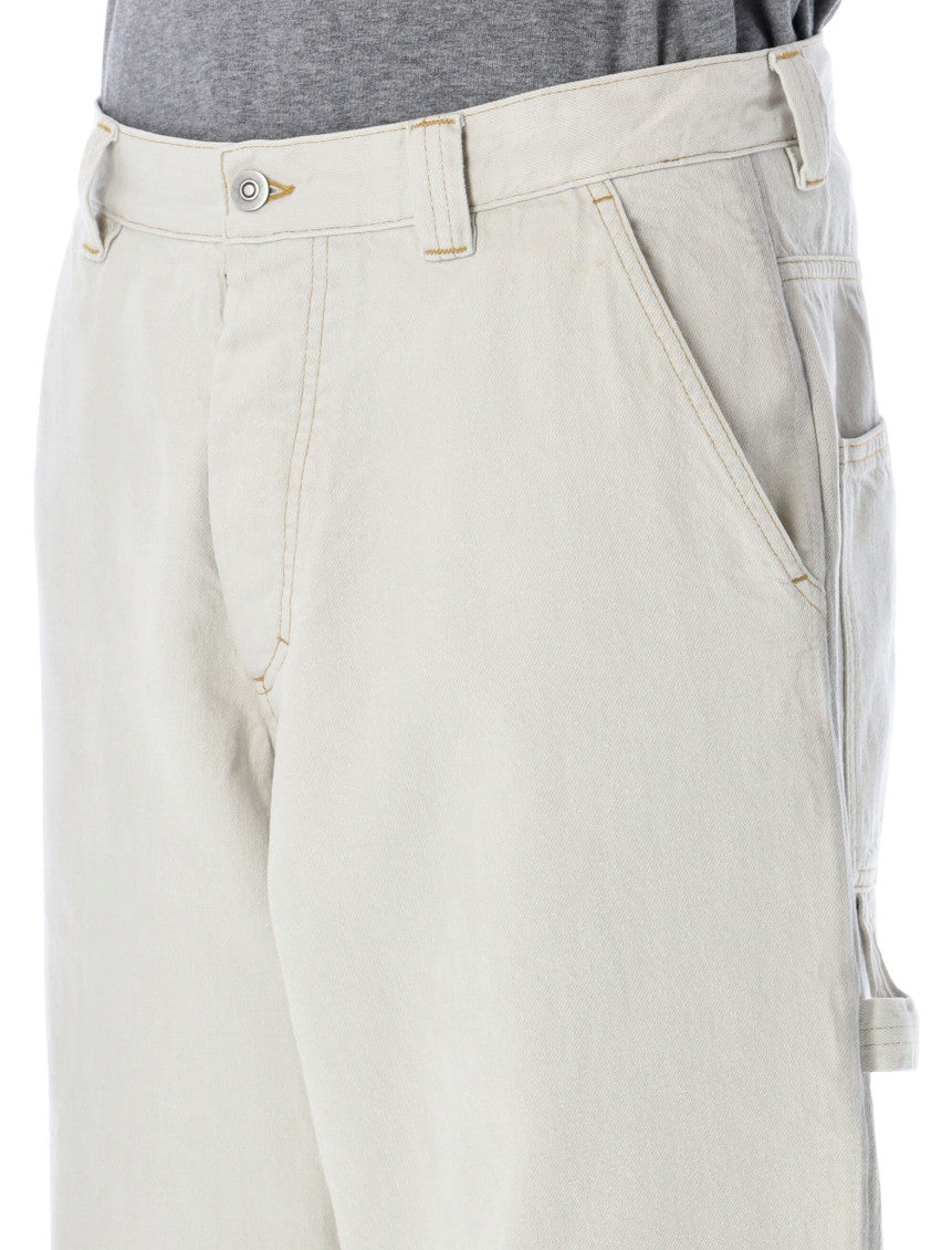 Off White Solid Jeans 5