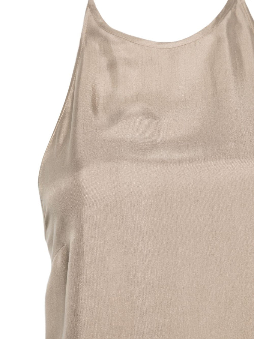 Grey Solid Halter Neck Top 3