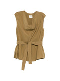 Green Solid Cowl Neck Top 1