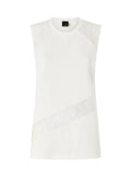 White Textured Round Neck Top 1