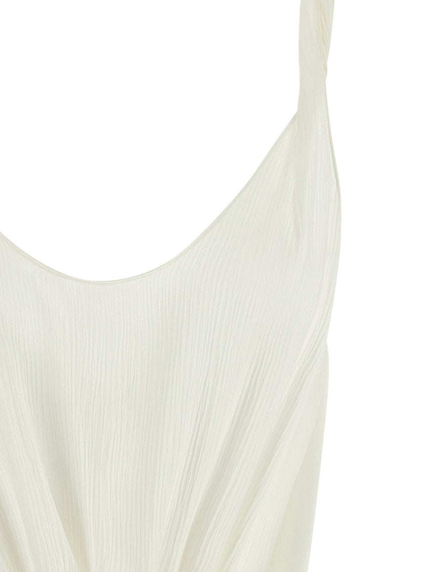 Beige Textured Scoop Neck Top 3