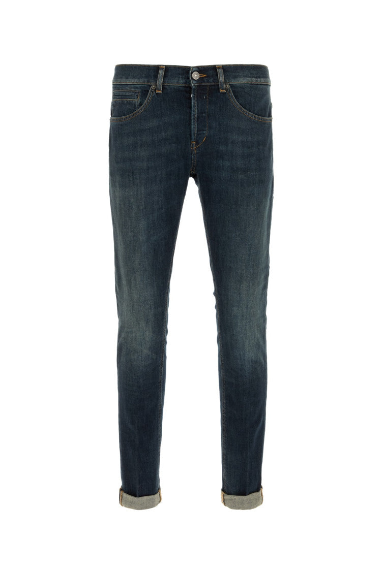 Dark Blue Solid Jeans 1