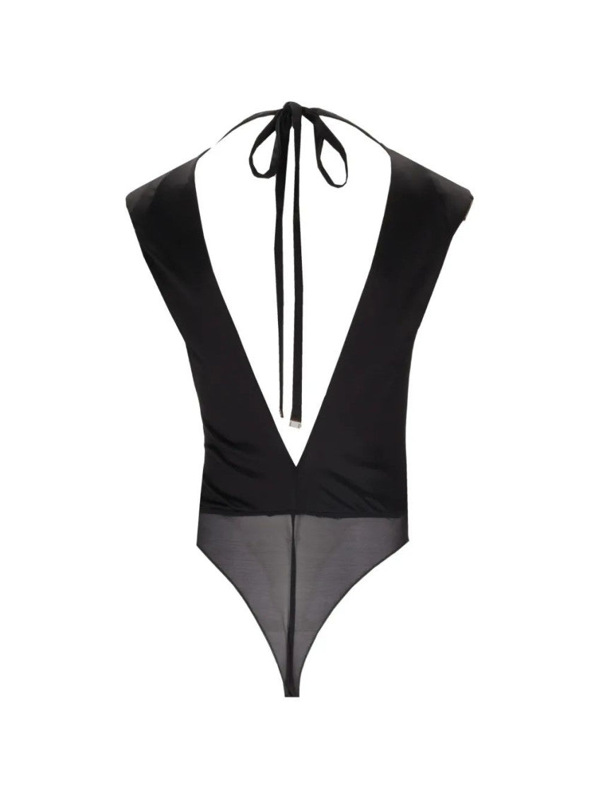 Black Solid Round Neck Top 2