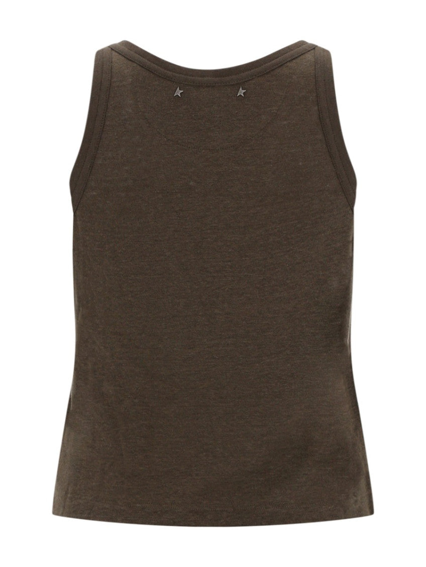 Brown Logo Round Neck Top 2