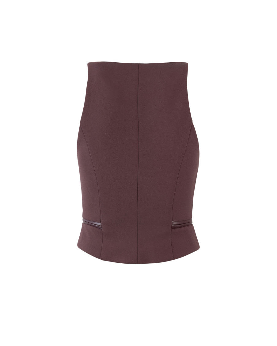 Purple Solid Round Neck Top 2