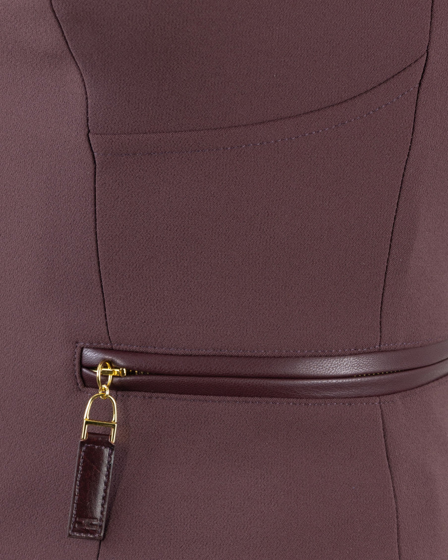 Purple Solid Round Neck Top 3