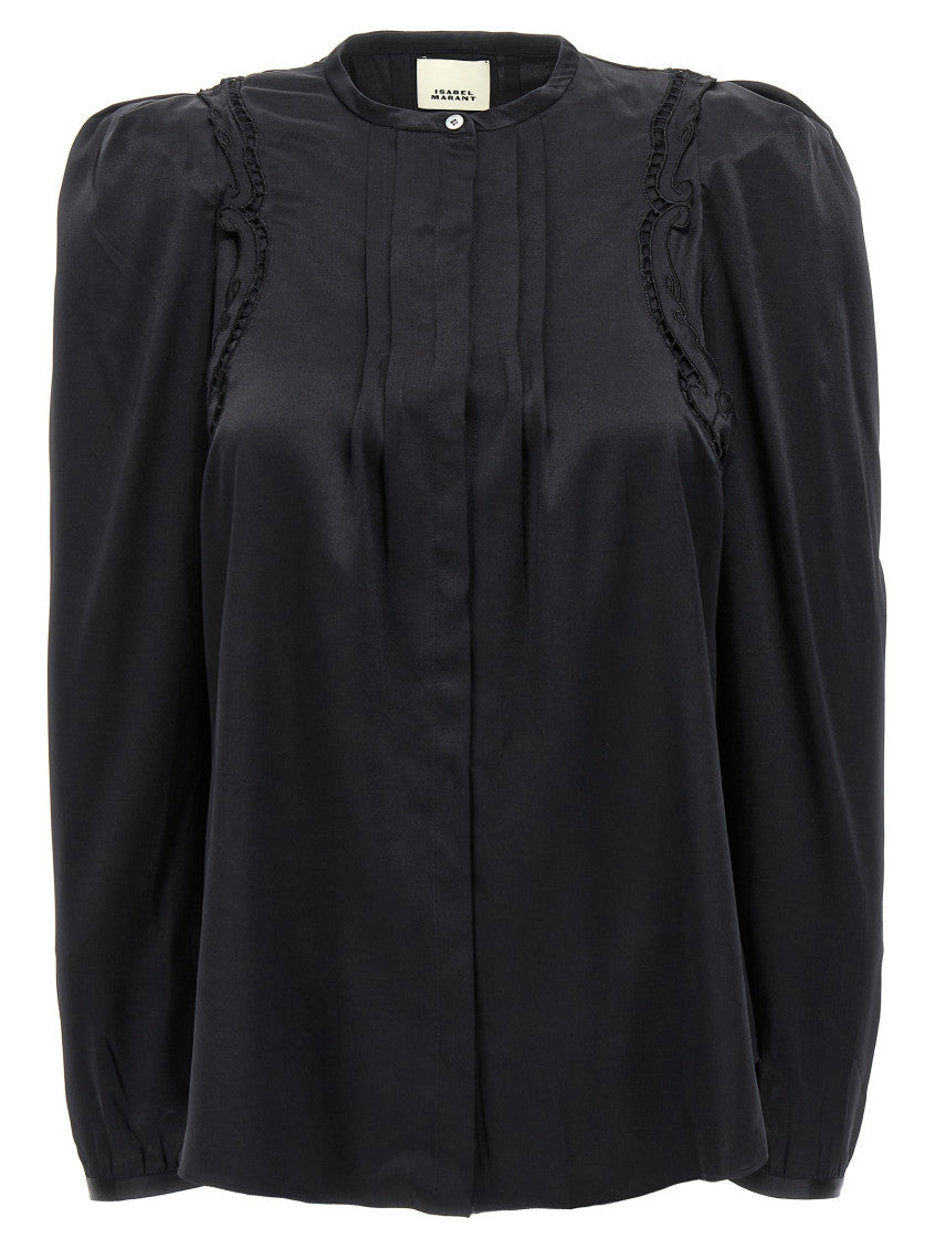 Black Regular Embroidered Shirt 1