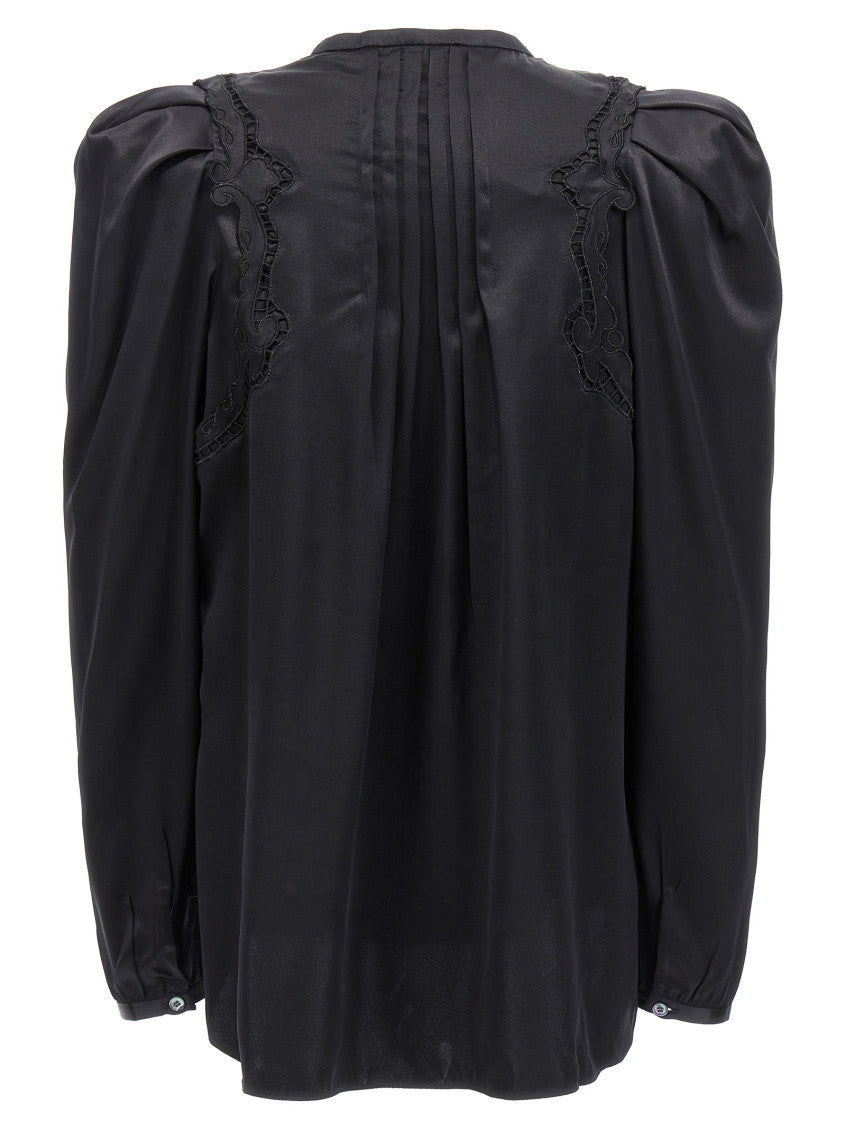 Black Regular Embroidered Shirt 2