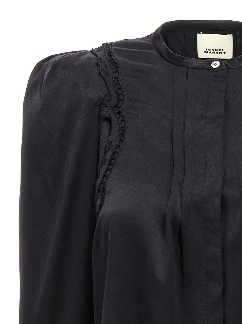 Black Regular Embroidered Shirt 3