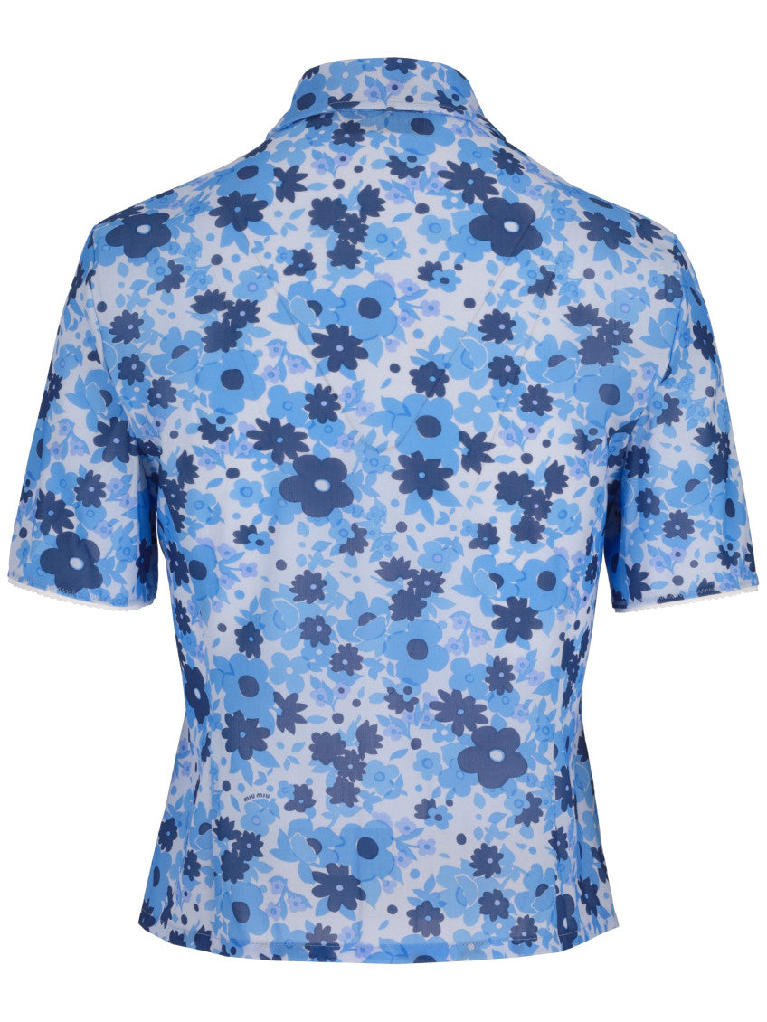 Blue Regular Floral Shirt 2
