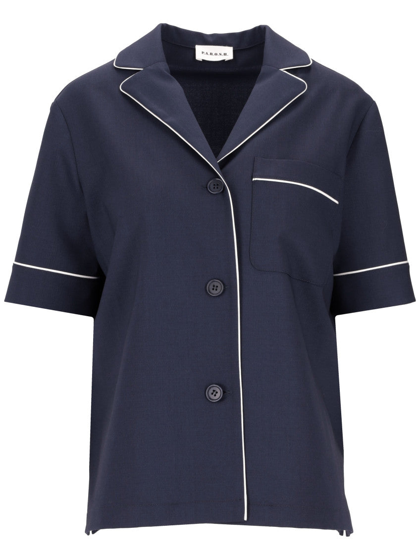 Navy Blue Regular Solid Shirt 1
