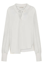White Relaxed Solid Shirt 1