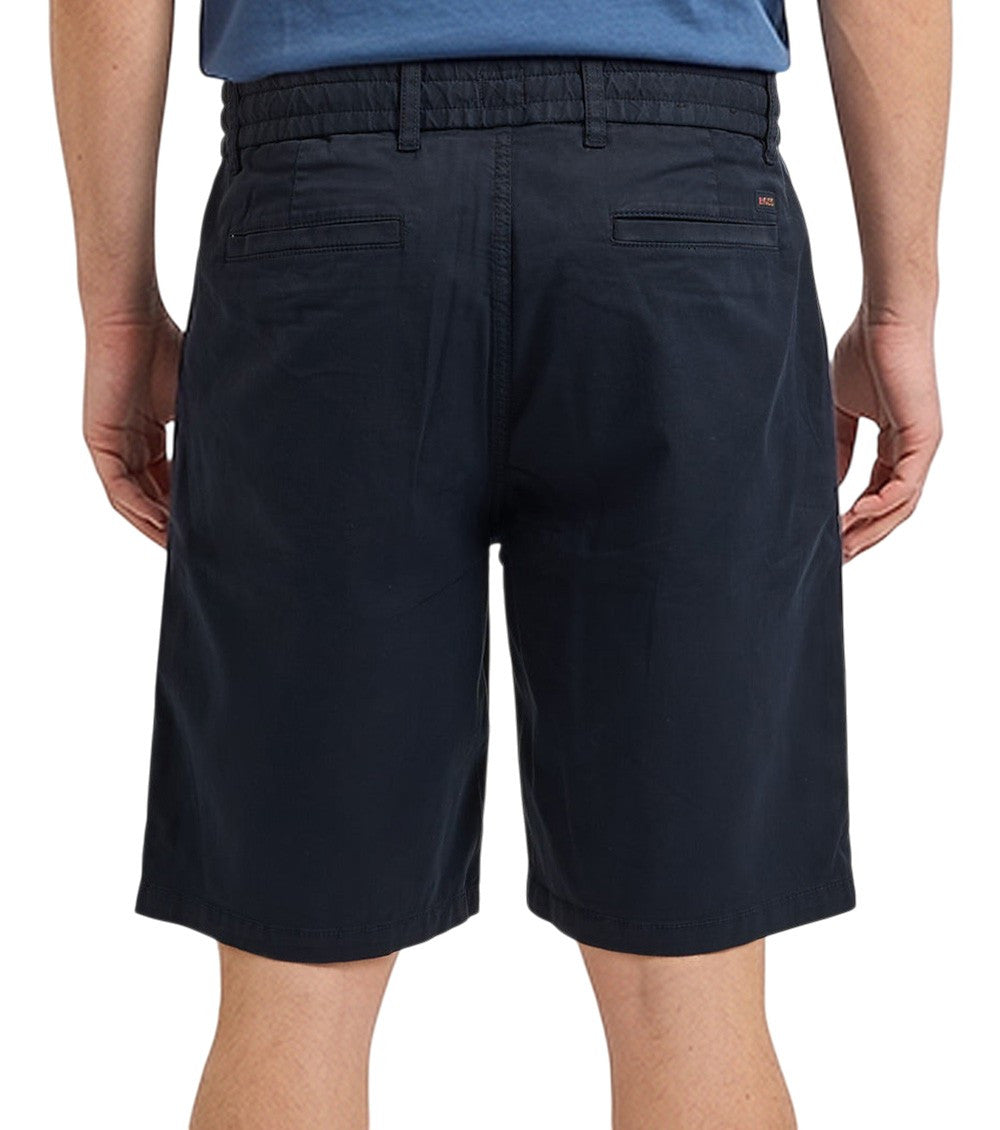 Navy Blue Solid Shorts 2