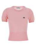 Pink Logo Crew Neck Sweater 1
