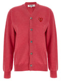 Pink Embroidered V Neck Sweater 1