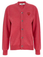 Pink Embroidered V Neck Sweater 1