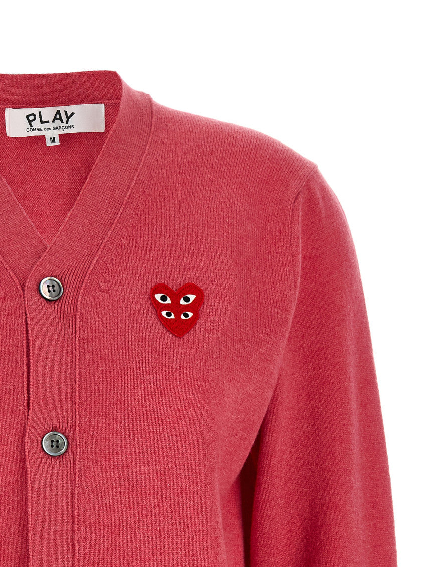 Pink Embroidered V Neck Sweater 3