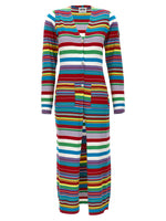Multicolor Stripes V Neck Cardigans 1