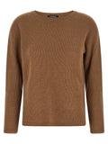 Brown Knitted Round Neck Sweater 1