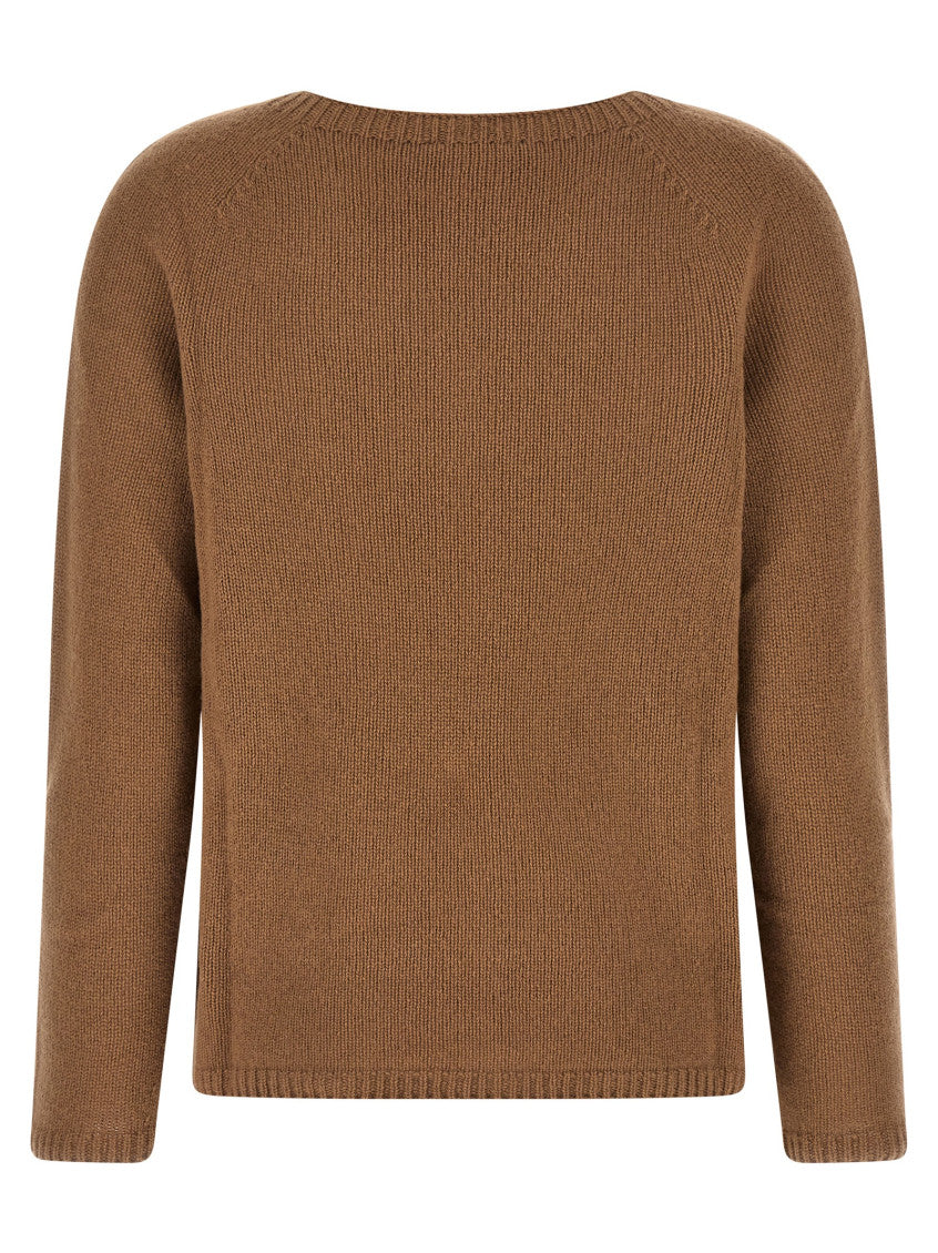 Brown Knitted Round Neck Sweater 2