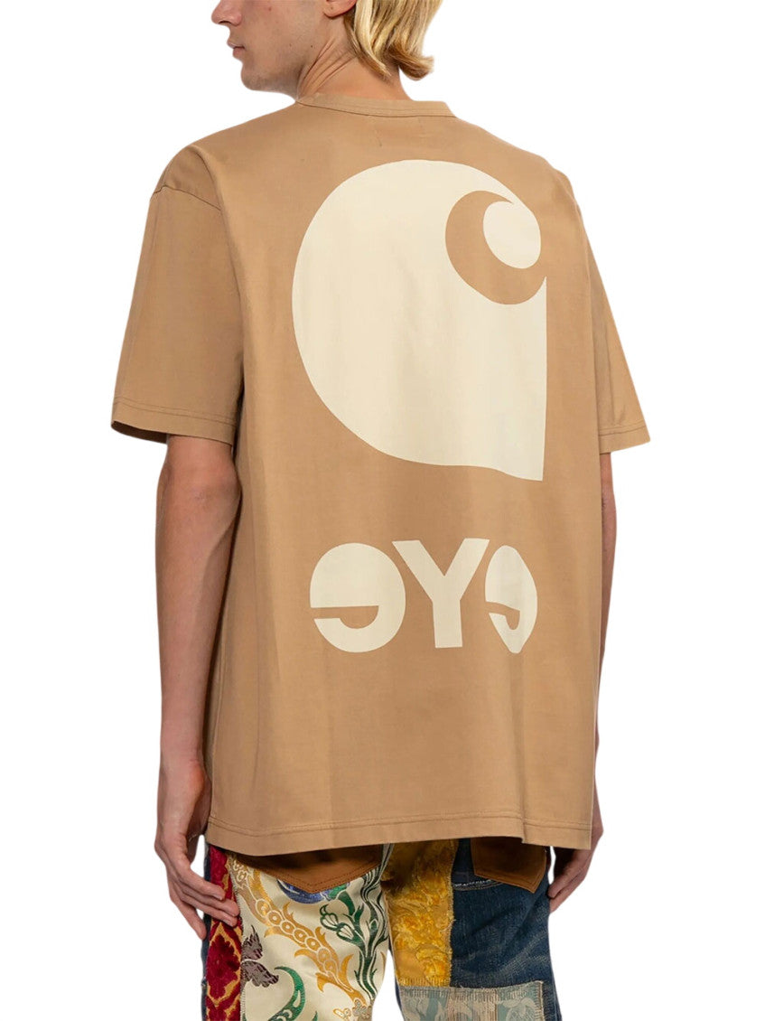 Beige Logo T-Shirt 2