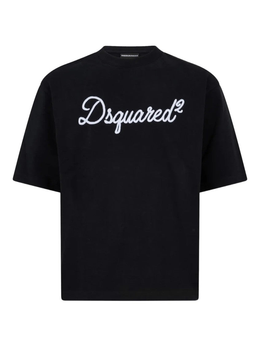 Black Logo Crew Neck T-Shirt 1