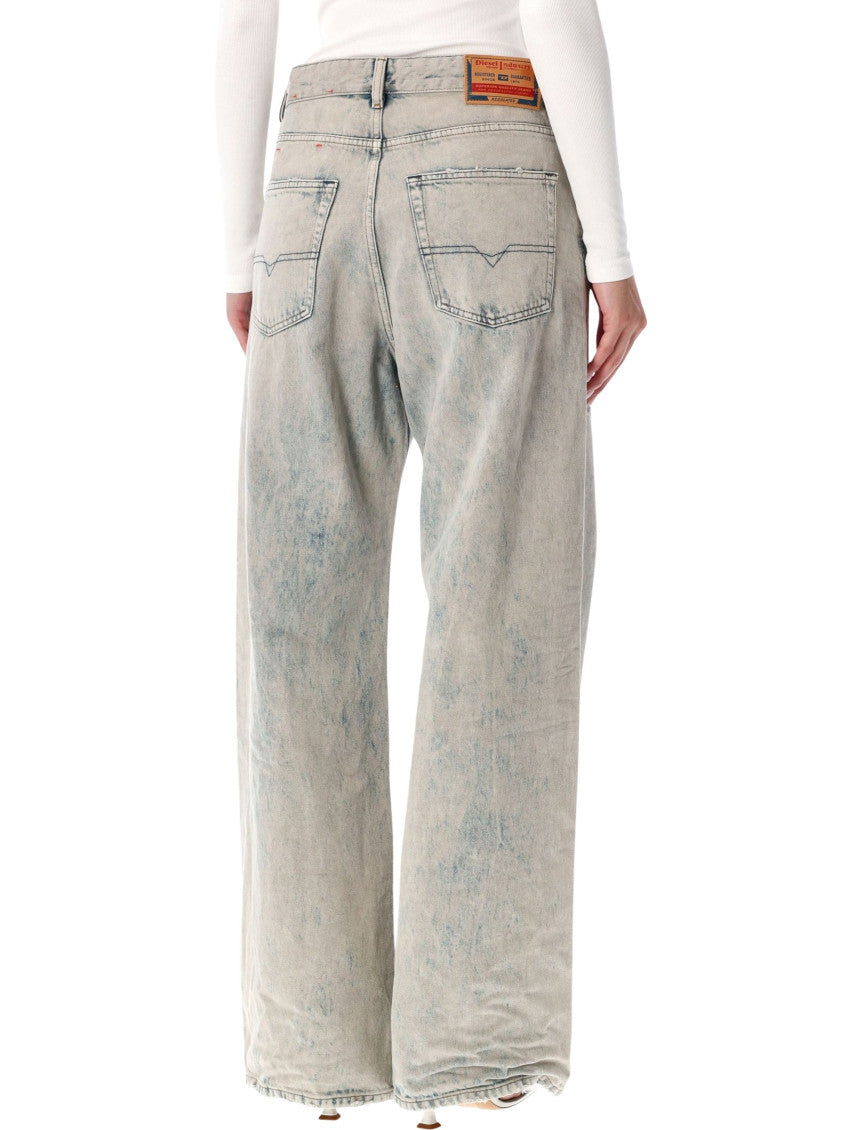 Light Blue Loose Mid Rise Jeans 2