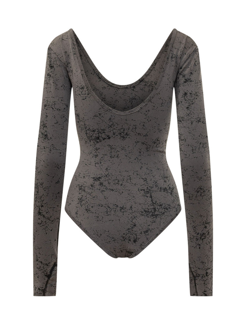 Black Printed Scoop Neck Top 2