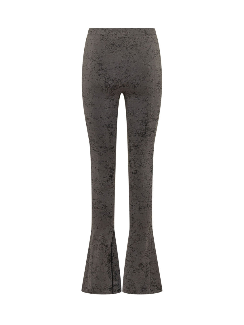 Grey Printed Flared Pant 2
