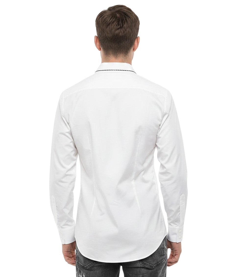 White Slim Solid Shirt 2