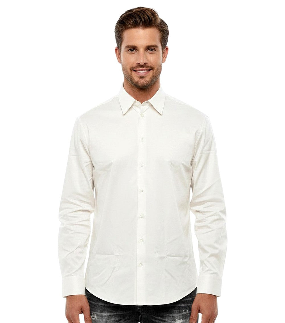 White Regular Solid Shirt 1