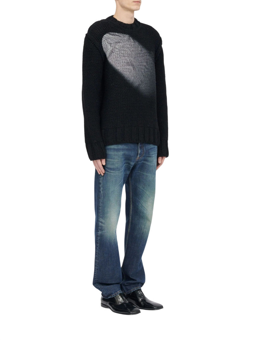 Black Crew Neck Sweater 2