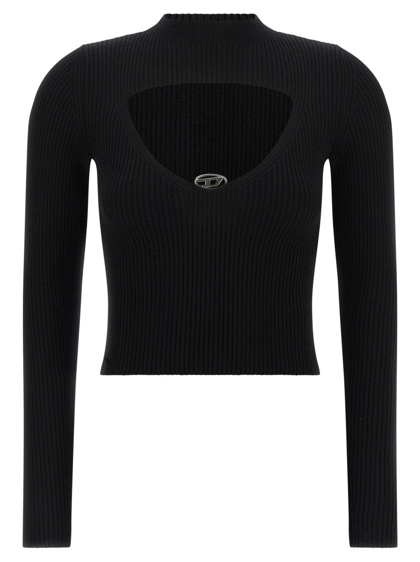 Black Knitted Logo Sweater 1