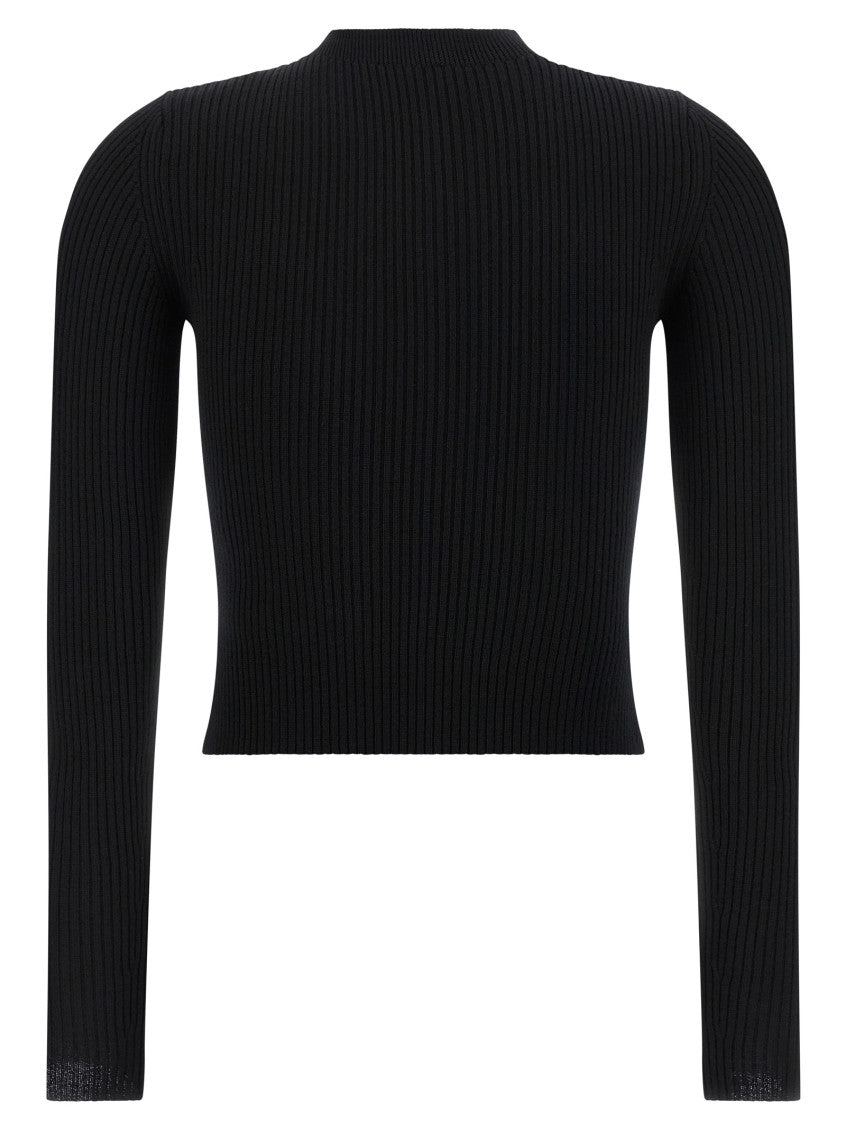 Black Knitted Logo Sweater 2