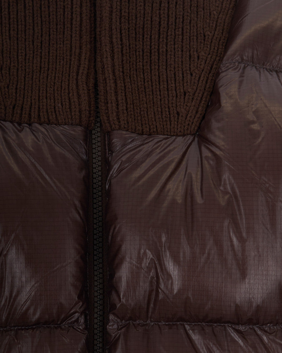 Brown Solid Turtle Neck Jacket 3