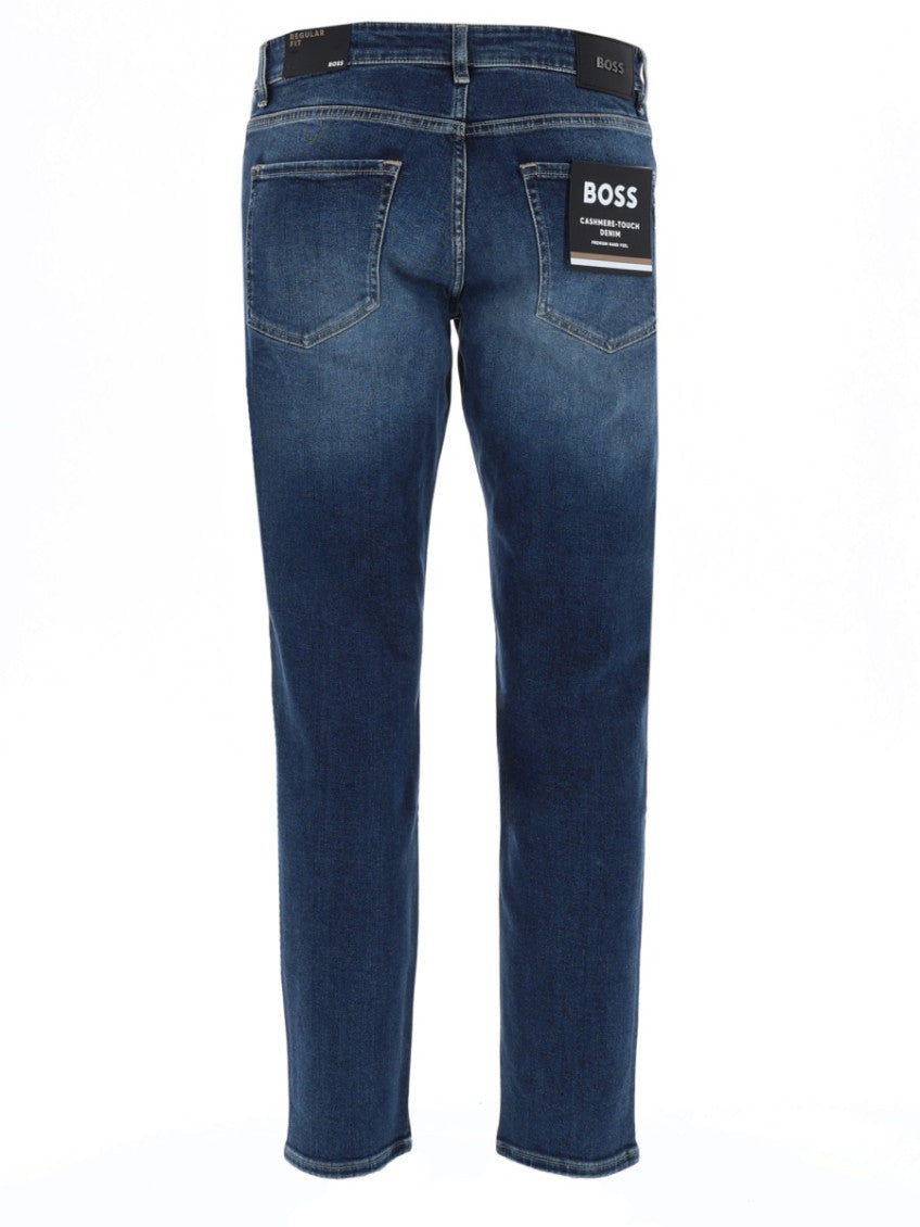 Blue Mid Rise Jeans 3