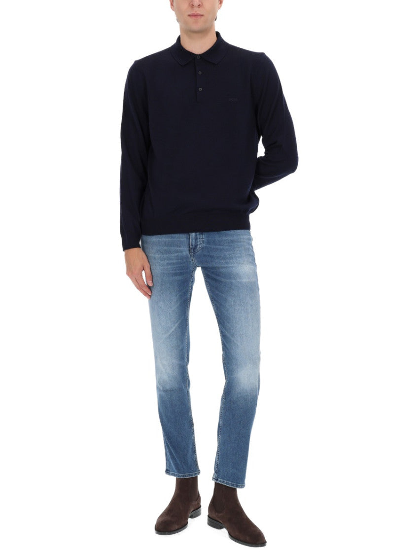Blue Mid Rise Jeans 2