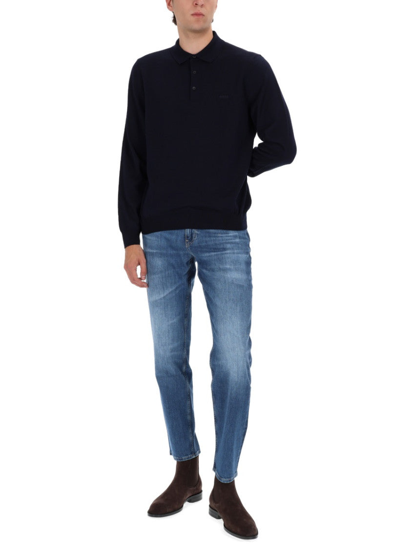 Blue Mid Rise Jeans 2