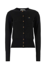 Black Crew Neck Cardigan 1