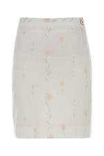 White Floral Mini Skirt 1