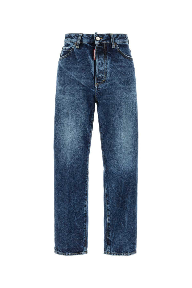 Blue Straight High Rise Jeans 1