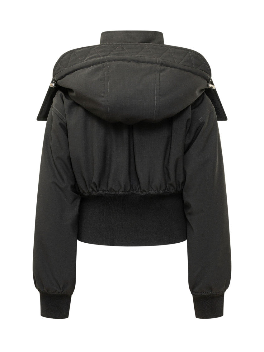 Black WOOL MINI PUFFER 2