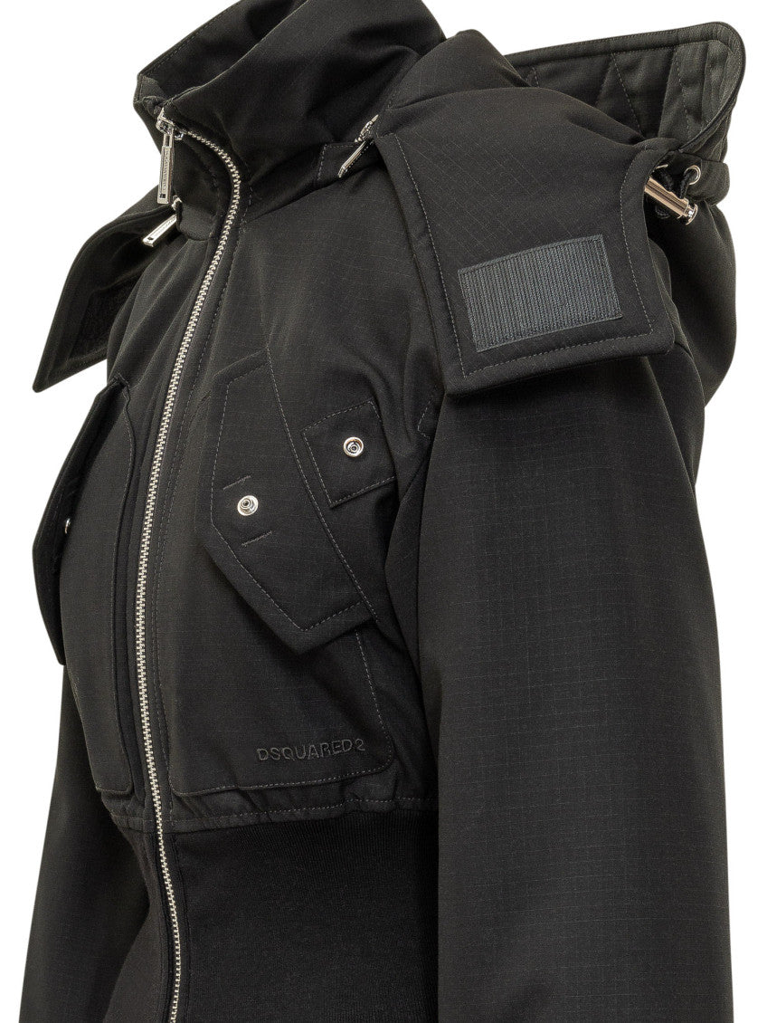 Black WOOL MINI PUFFER 3